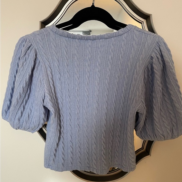 Zara SHORT SLEEVE SOFT KNIT SWEATER - Picture 3 of 4
